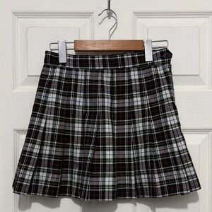 American Apparel Classic Plaid Pleated Skirt
